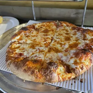 Solid cheese pizza - nice airy crust
