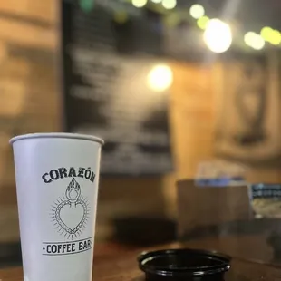 a cup of coffee