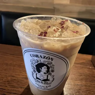 Iced Como La Flor (Rose) Latte