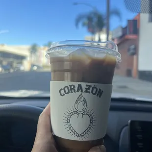 Iced Corazon Latte