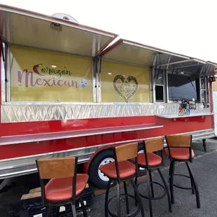 sushi and sashimi, outside