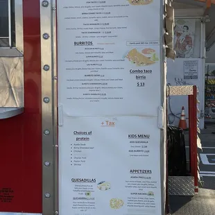 Menu + Prices