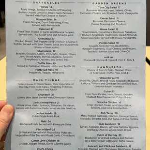 2024 January 19 menu