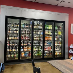 Cooler wall of Soda&apos;s. WOW!