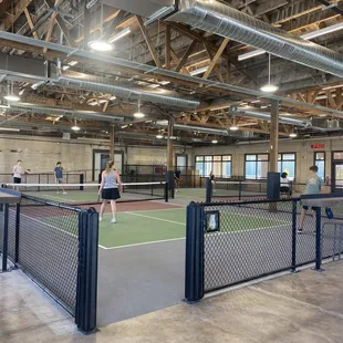 Indoor pickleball area