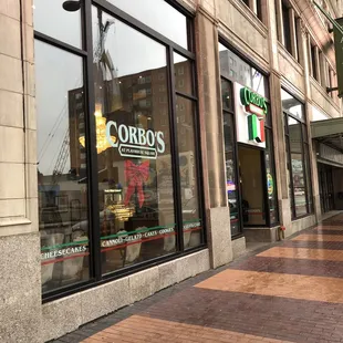 outside