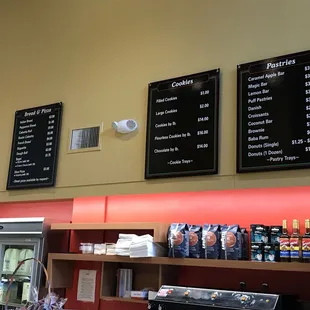 Pastry menu