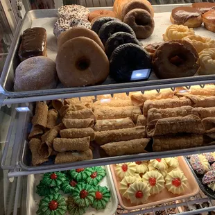 Cannoli shells, cookies and donuts