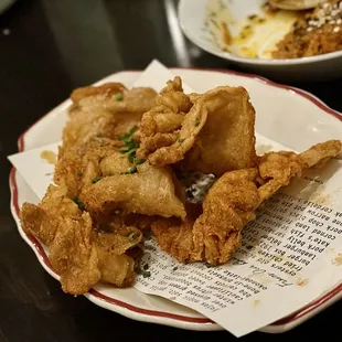 Fried chicken skins - too salty
