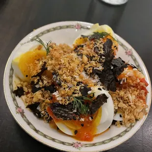 a plate of food on a table