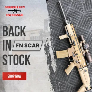 The FN SCAR 17S NRCH is back in stock at Cordelia Gun Exchange.