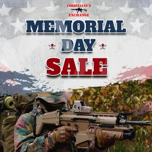 Memorial Day Sale at Cordelia Gun Exchange