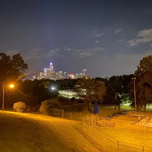 View of the skyline at night