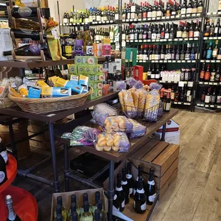 a wide selection of wine and food