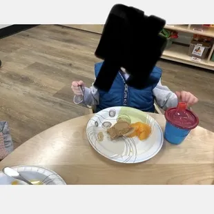 Eating something yummy!