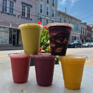 They have 5 real fruit smoothies.