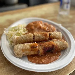 a plate of food on a table