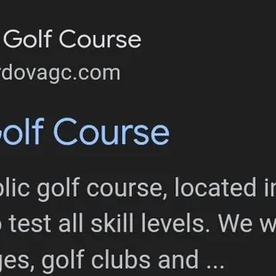 Incorrect web address on Google search...shoukd be cordovagc.gov