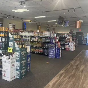a wide selection of liquor