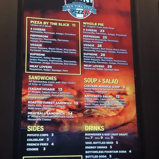 Menu for this new pizza joint at Westgate