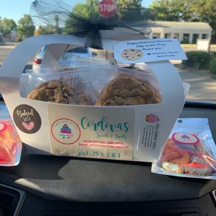 Chocolate chip cookies and spicy candy