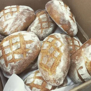Fresh bread from Going With The Grain Bread out of Harrisville, PA