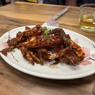 Spicy raw crab