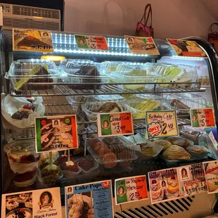 a display of pastries