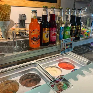 a variety of ice creams