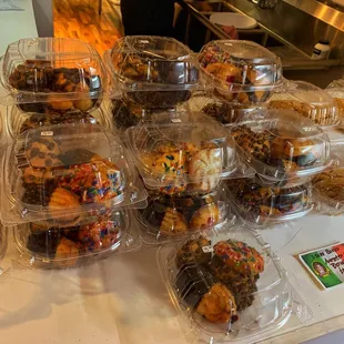 a variety of baked goods