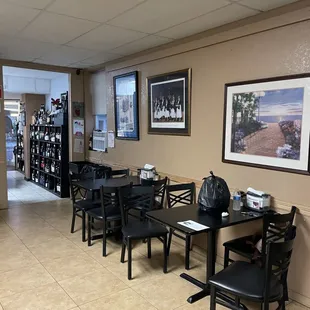 the dining area