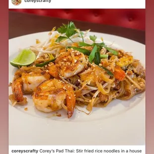 Shrimp pad Thai