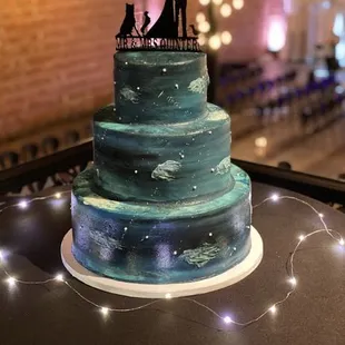 a wedding cake on a table