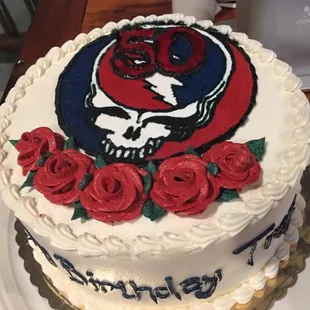 Custom cake made by Corey.