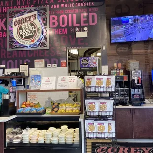 a display of baked goods