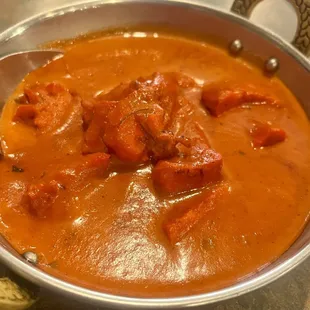 Butter chicken - chicken in a creamy sauce with a dash of butter and cream