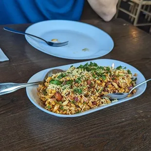 a plate of food on a table