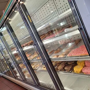 a display of donuts
