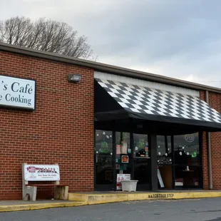 the front of the building