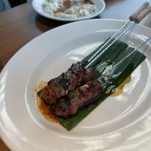 Wagyu beef skewers