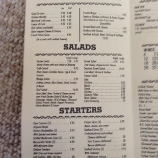 Salads and starters