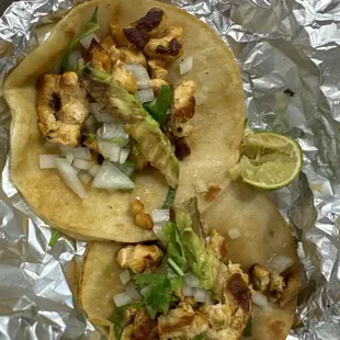 Chicken taco platter