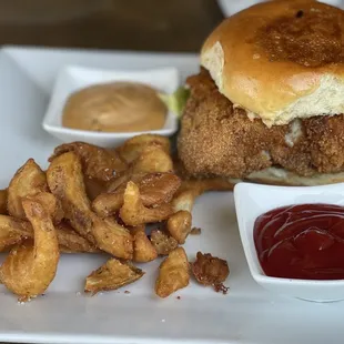 Fried catfish sandwich