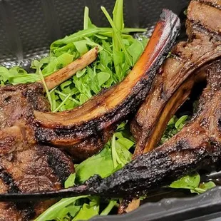 Lamb chop appetizer to go