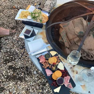Appetizers by the fire pit!