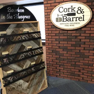 a display of cork and barrel