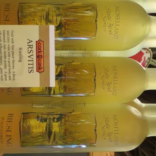 three bottles of wine
