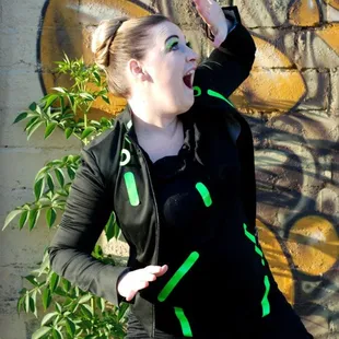 Posing in front of CoRK because it makes the greatest backdrop ^_^