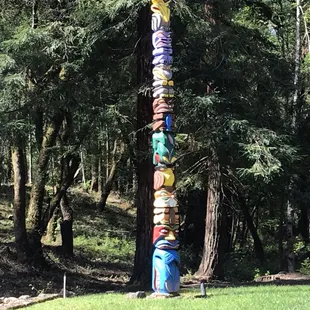 Totem Pole at Peter Michael Winery