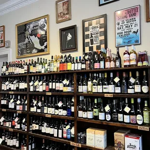  wall of wine bottles
